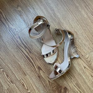Rose gold clear wedges $10